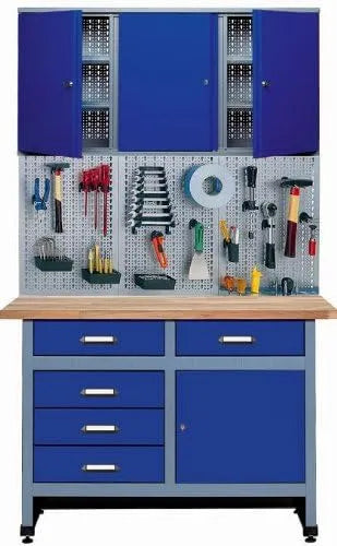Werkbank und Werktisch: mit Lochwand, 120 cm