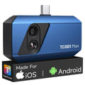 TOPDON TC001 Wärmebildkamera, mit USB-Anschluss, mit Kamera, 1,5MP, 20°C, 550°C, 25Hz