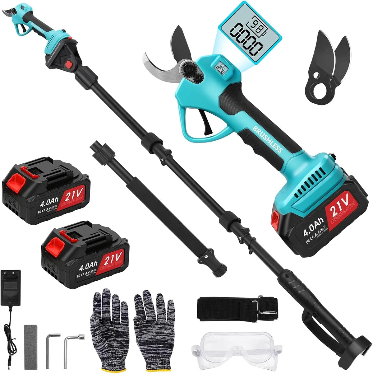 Makita 18 Astschere: Akku-Betrieb, bürstenloser Motor, Teleskopstiel, 2 in 1, 43 mm, 4.1 m, 18 V