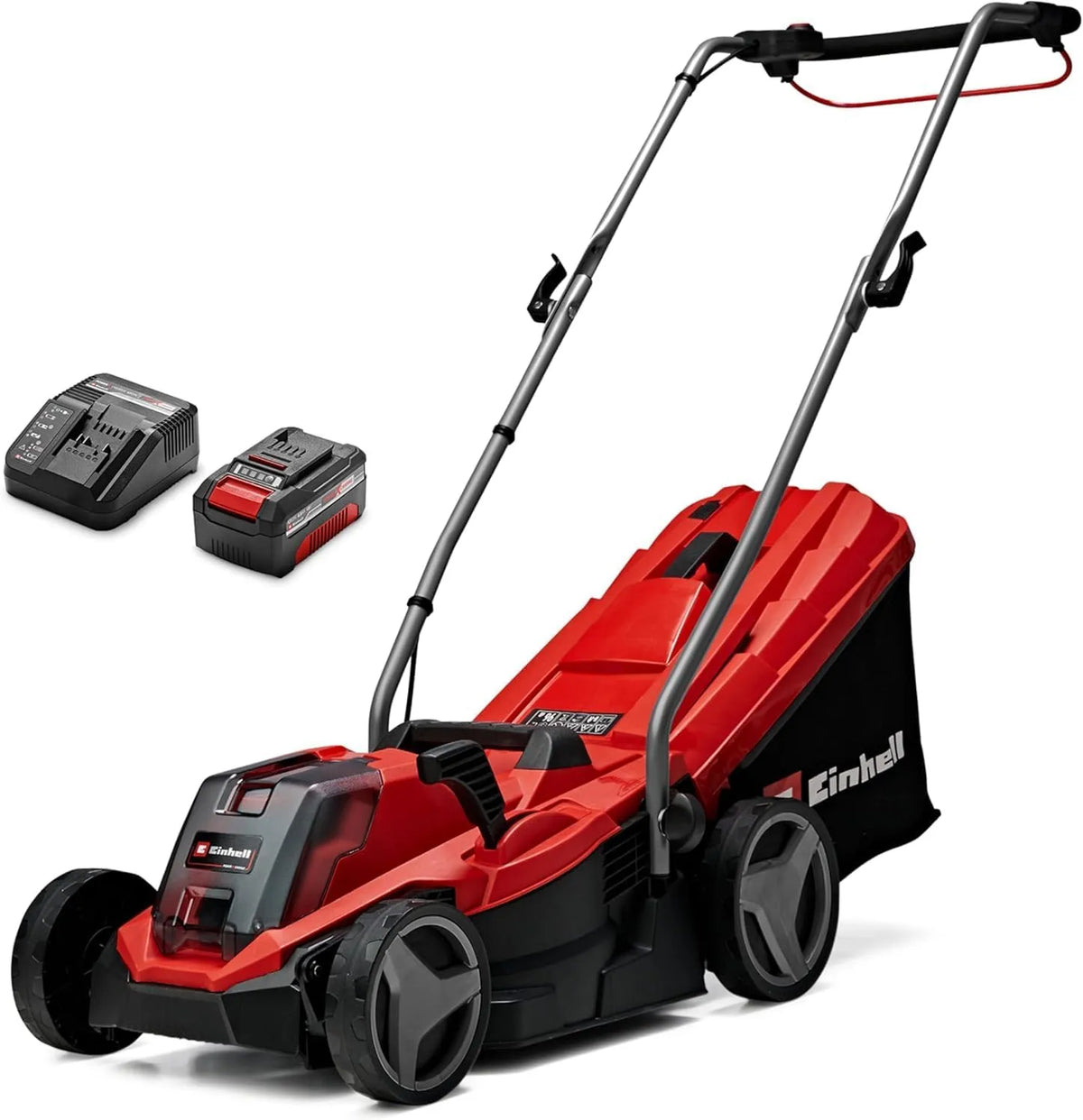 Einhell Akku-Rasenmäher: Akku-Betrieb, bürstenloser Motor, 33 cm, 65 mm, 200 m, 18 V, für die Gartenpflege