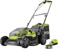 Ryobi 18 RY18LMX37A- Benzinmotor und Rasenmähermotor: ONE, Akku-Betrieb, bürstenloser Motor, 37 cm, 350 m, 18 V, 5,0Ah