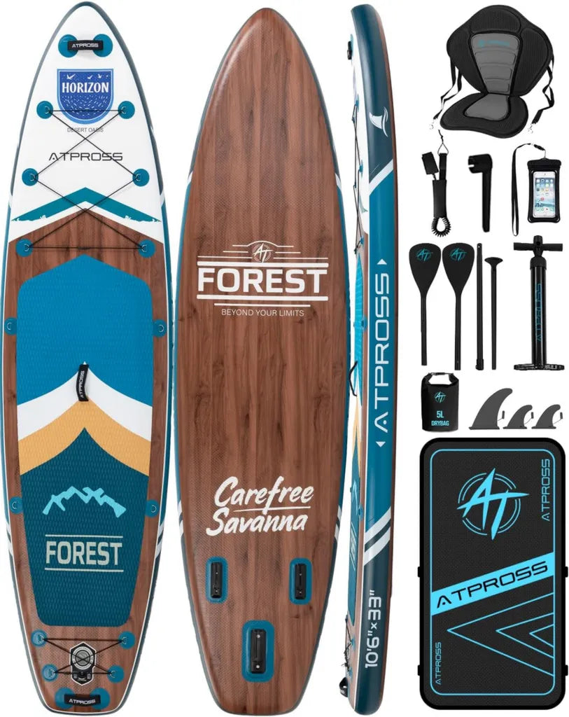 Aufblasbares SUP-Board Set mit Sitz, 320x84cm für 2 Personen, 200kg Traglast, rutschfestes Design