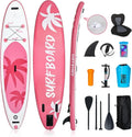 YU YUSING Aufblasbares SUP-Board-Set mit Zubehör, 320/335x76x16.5cm, inklusive Paddel, Pumpe und Rucksack, Tragkraft bis 150kg