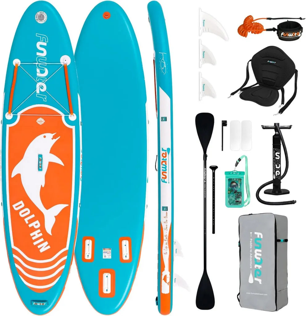 FunWater SUP Board für 2 Personen - Aufblasbares Paddle Board mit Zubehör, Zweilagiges PVC, Anfängerfreundlich, 320/350 cm