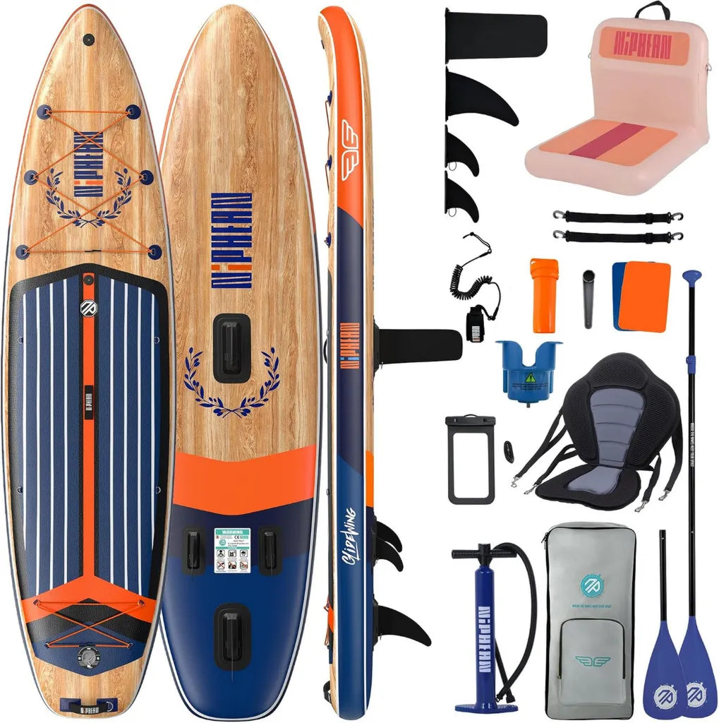 Großes SUP Board für 2+1 Personen mit Balancierhilfe und Sitz