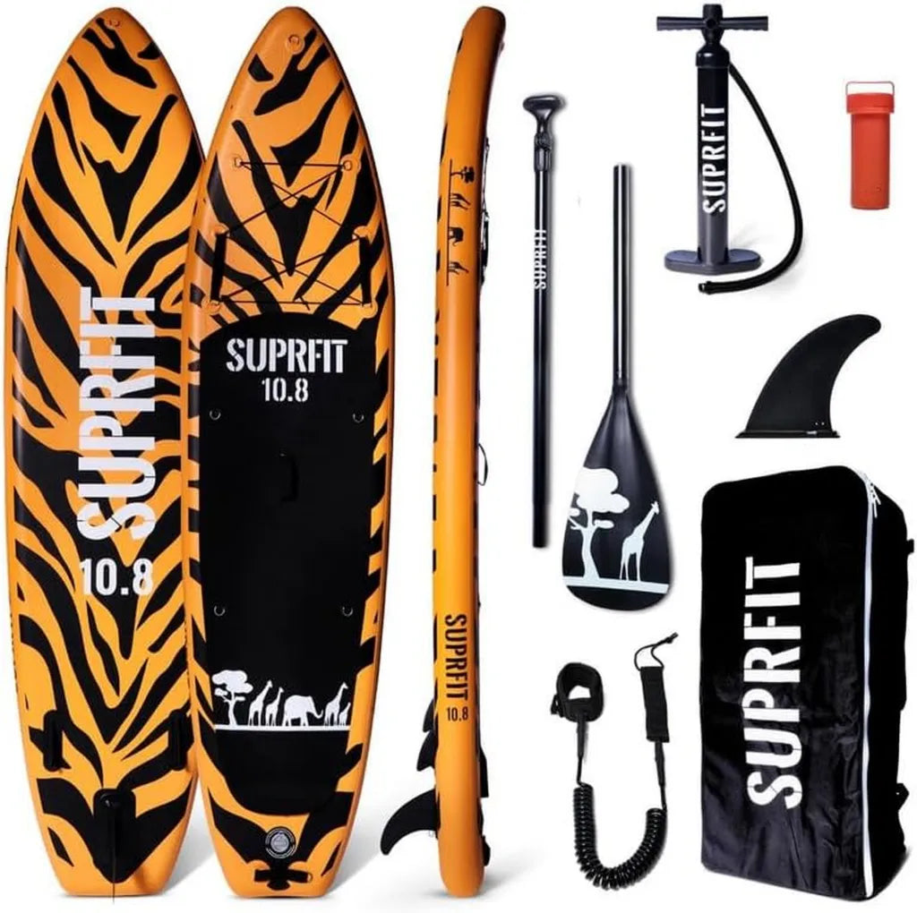 Aufblasbares SUP-Board Komplettset mit doppelter PVC-Schicht, bis 150 kg