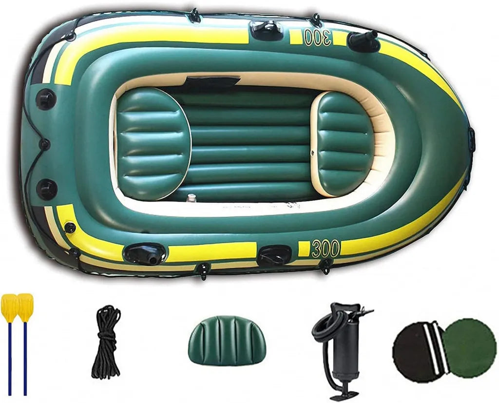 Aufblasbares Kanu für Erwachsene, faltbares Angelboot, robustes Schlauchboot, 230 x 130 x 35 cm