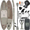 TIGERXBANG Aufblasbares Stand Up Paddle Board Set für Erwachsene und Kinder, ISUP-Surfbrett in Rosa/Grün