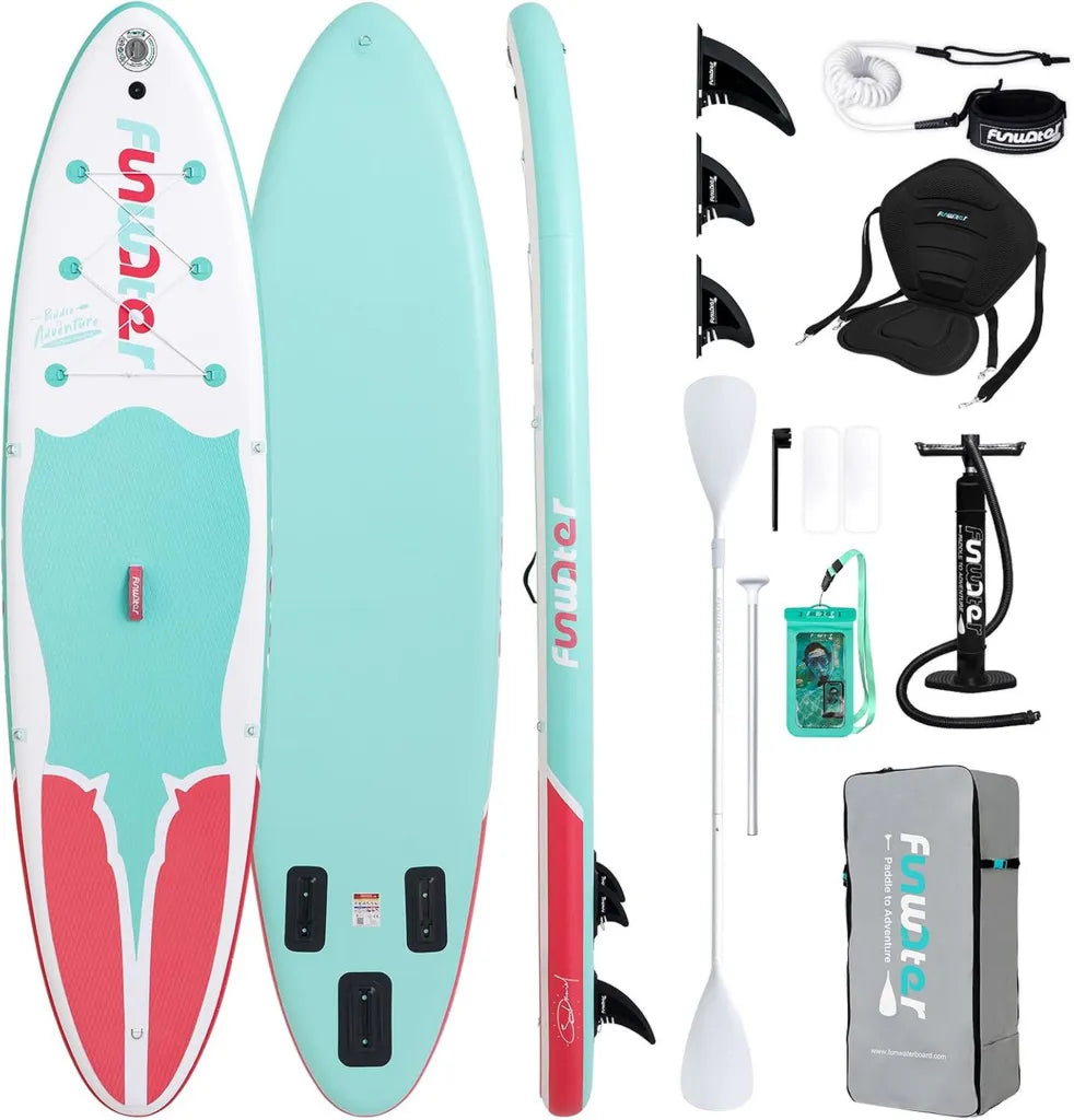 FunWater Aufblasbares SUP-Board Ultra-Leicht mit Zubehör für Erwachsene & Jugendliche