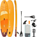 AQUASTIC Este 12'0' SUP Board Set – Leichtes & stabiles Drop Stitch Design, 390L Kapazität, bis 170kg, Kajakfunktion mit montierbarem Sitz, EVA Deck, 3 Tragegriffe, Komplettset inklusive Paddel, Pumpe & Rucksack