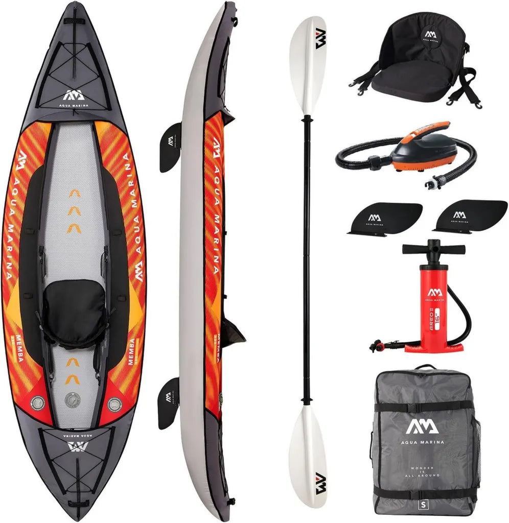 Aqua Marina Aufblasbares Kajak für 1-2 Personen mit Drop-Stitch-Technologie