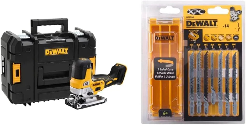 DeWalt 18V DCS335NT 18V Akku-Pendelhubstichsäge DCS335NT bürstenlos – Akku-Betrieb, bürstenloser Motor, verstellbar, für Holzbearbeitung