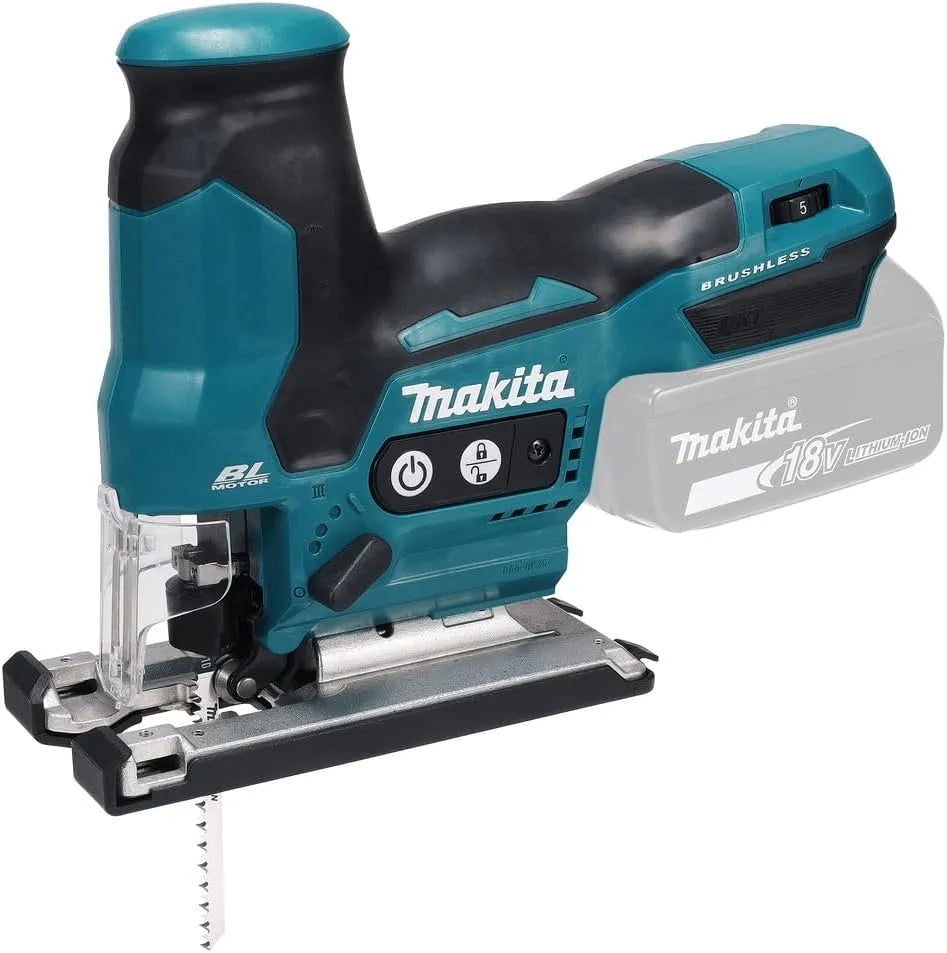 Stichsäge für präzise Kurvenschnitte und saubere Ausschnitte im Werkstück; Makita DJV185ZJ Akku-Pendelhubstichsäge: Akku-Betrieb