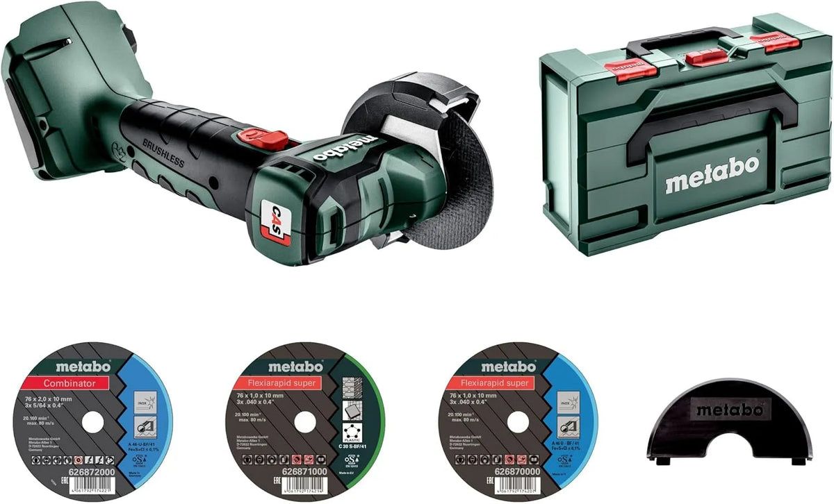 Metabo Akku- CC 18 Winkelschleifer: LTX, Akku-Betrieb, bürstenloser Motor, aus Kunststoff, aus Metall, 76 mm, 18V
