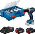 Bosch PRO 18V System Bohrschrauber zum Bohren und zügigen Befestigen bei Montagearbeiten GSR 18V-65 bürstenloser Motor – Akku-Betrieb, 82 tlg, 4.0Ah