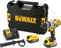 DeWalt 18V DCD991P2 18V 3-Gang Akku-Bohrschrauber DCD991P2 mit Vollmetallgetriebe: Akku-Betrieb, LED-Anzeige, 5,0 Ah, für Metallbearbeitung