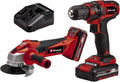 Einhell Maschinen-Set TK 18 Winkelschleifer – TC-TK, Akku-Betrieb, 1,5 Ah, 3,0 Ah