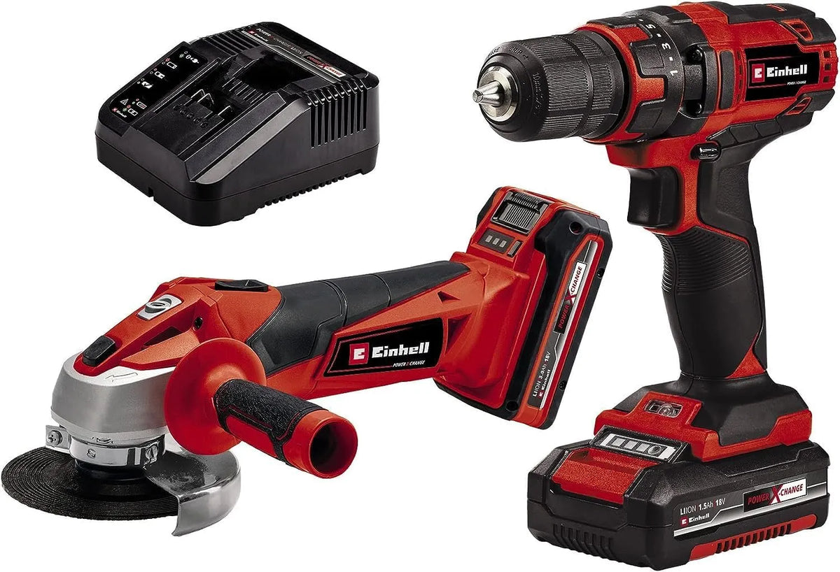 Einhell Maschinen-Set TK 18 Winkelschleifer – TC-TK, Akku-Betrieb, 1,5 Ah, 3,0 Ah