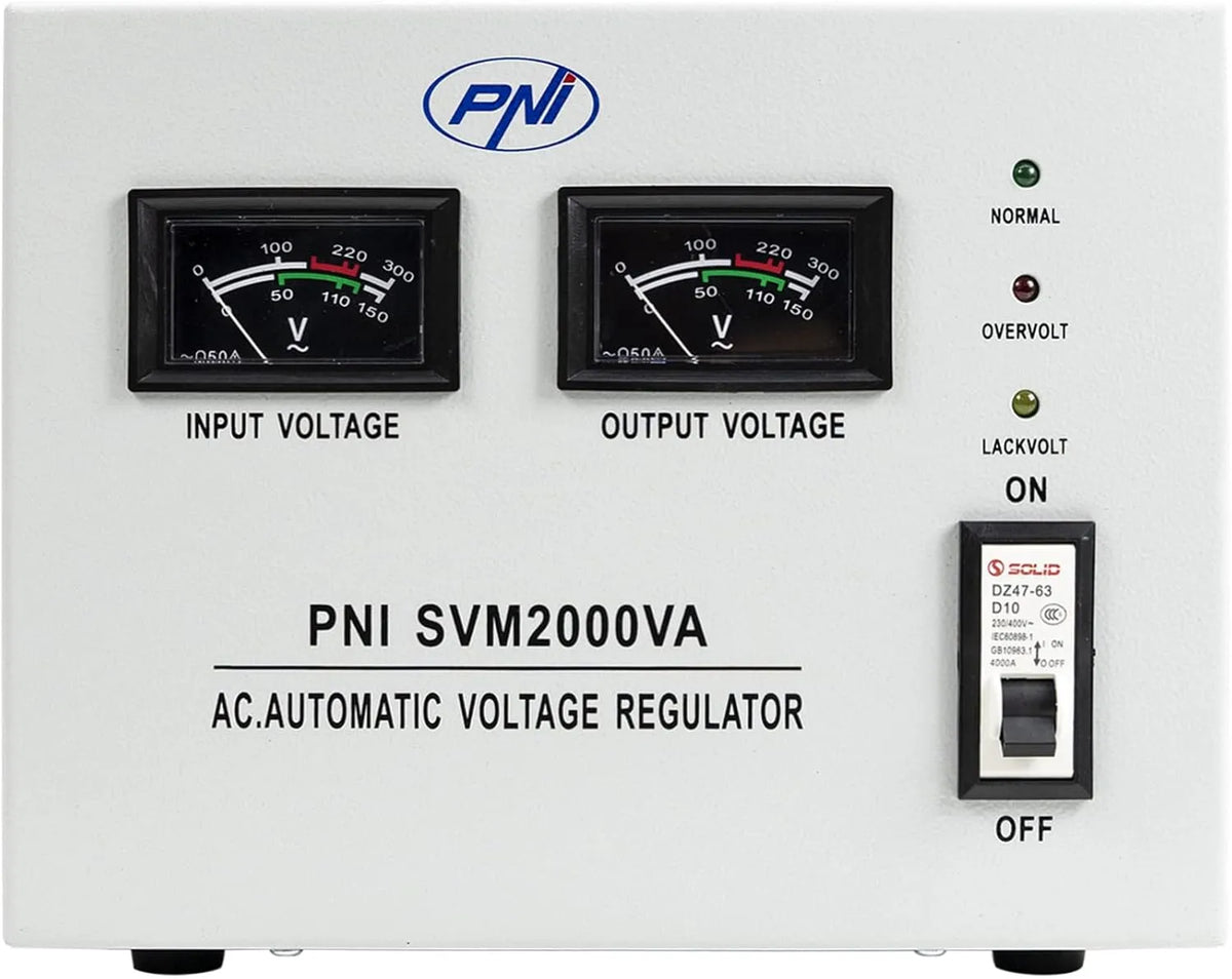 PNI SVM2000VA Automatischer Spannungsstabilisator und Netzspannungsregler, 1600 W, 230 V, 7,2 A