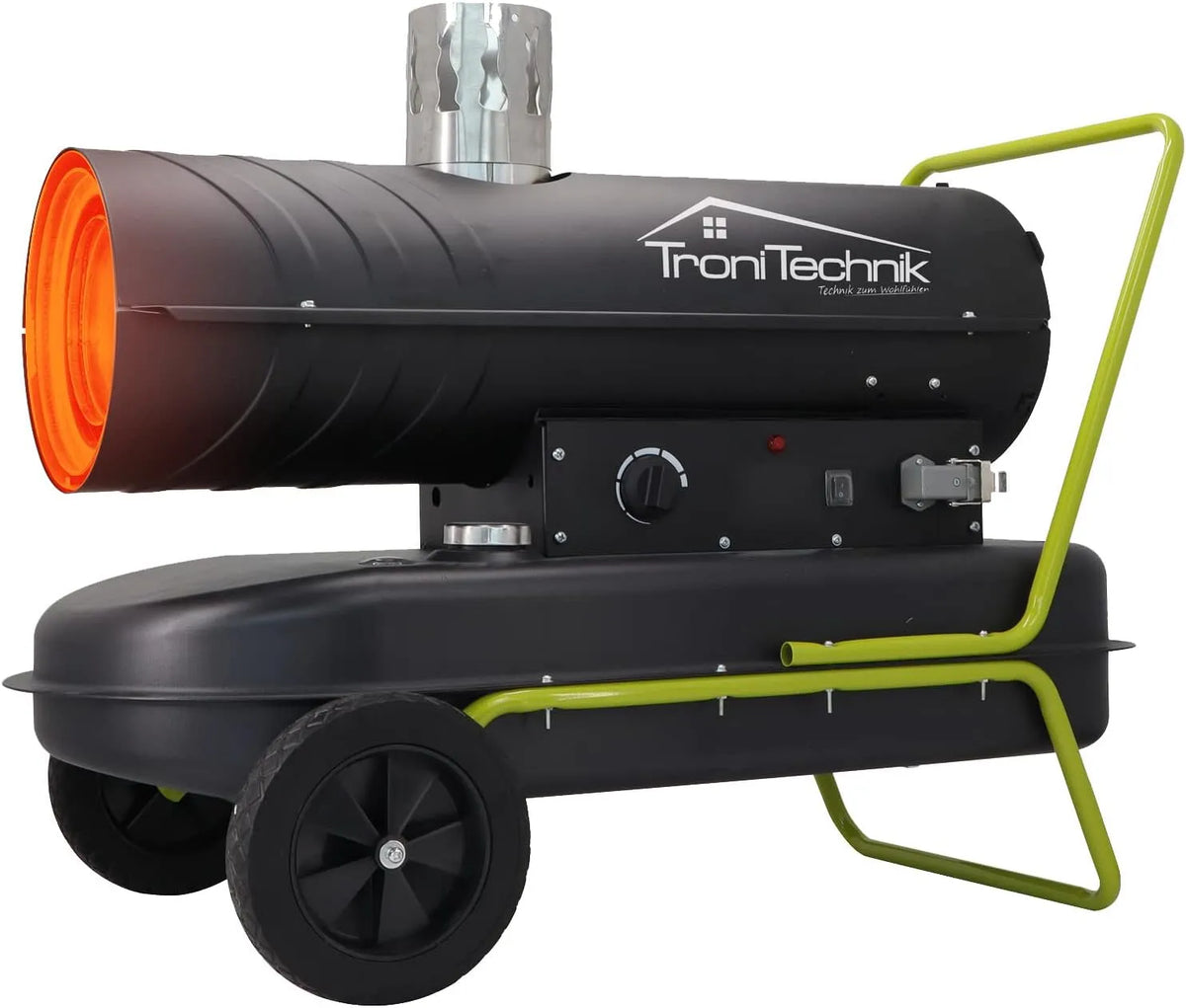 Überhitzungsschutz, mit Rädern und Thermostat, Tronitechnik Heizkanone Dieselheizgebläse Dieselheizer 20kW Diesel betriebener Heißluftgenerator