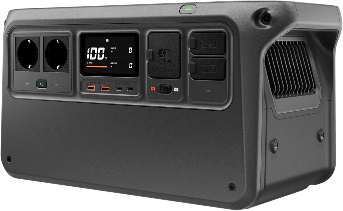 Solar LiFePO4 Tragbare Powerstation und Solargenerator, solarbetrieben, 1024Wh, 2600W, Schnellladefunktion, für Camping und Wohnmobil
