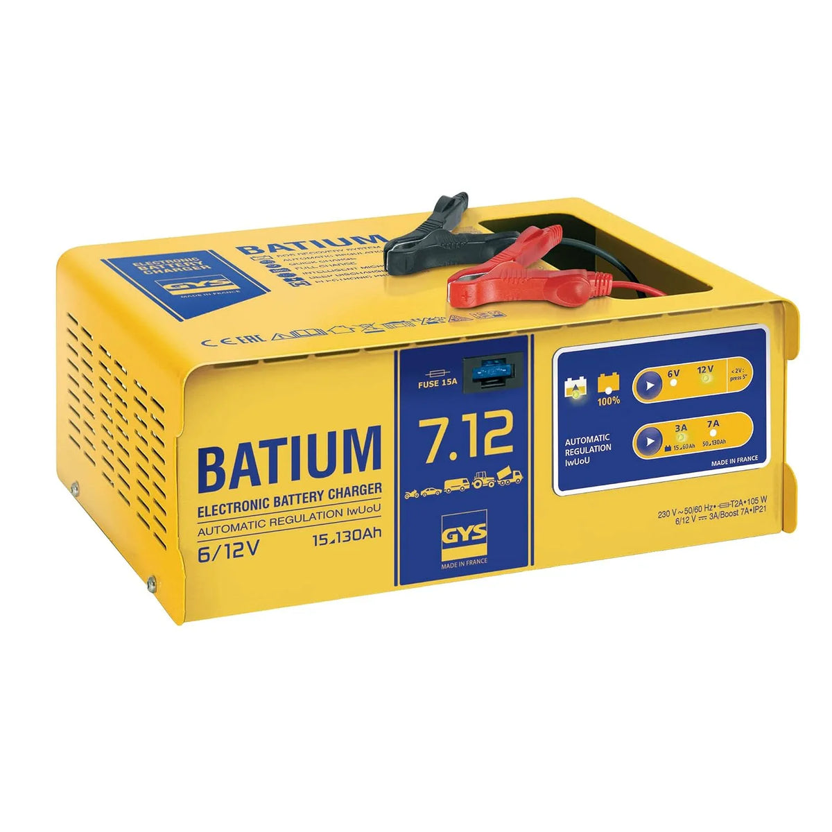 Intelligentes Batterieladegerät und Erhaltungsladegerät, 15Ah, 105W