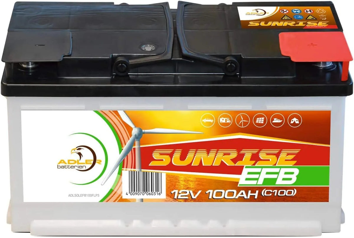 Versorgungsbatterie und Solar- und Freizeitakku, 100Ah, 80Ah, für Camping und Wohnmobil, solarbetrieben, 90Ah, 12V