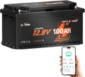 LiTime LiFePO4 LiFePO4-Batterie und Solar-Speicherbatterie, 100Ah, mit BMS, mit Bluetooth, 1280Wh, 12V, für Camping und Wohnmobil