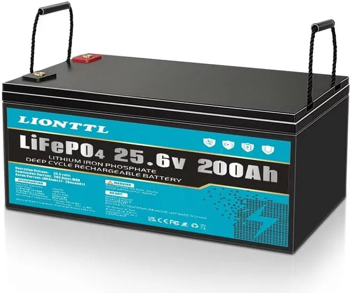 Lifepo4 LiFePO4-Batterie und Solar-Speicherbatterie, 200Ah, 24V, solarbetrieben, für Zyklenbetrieb