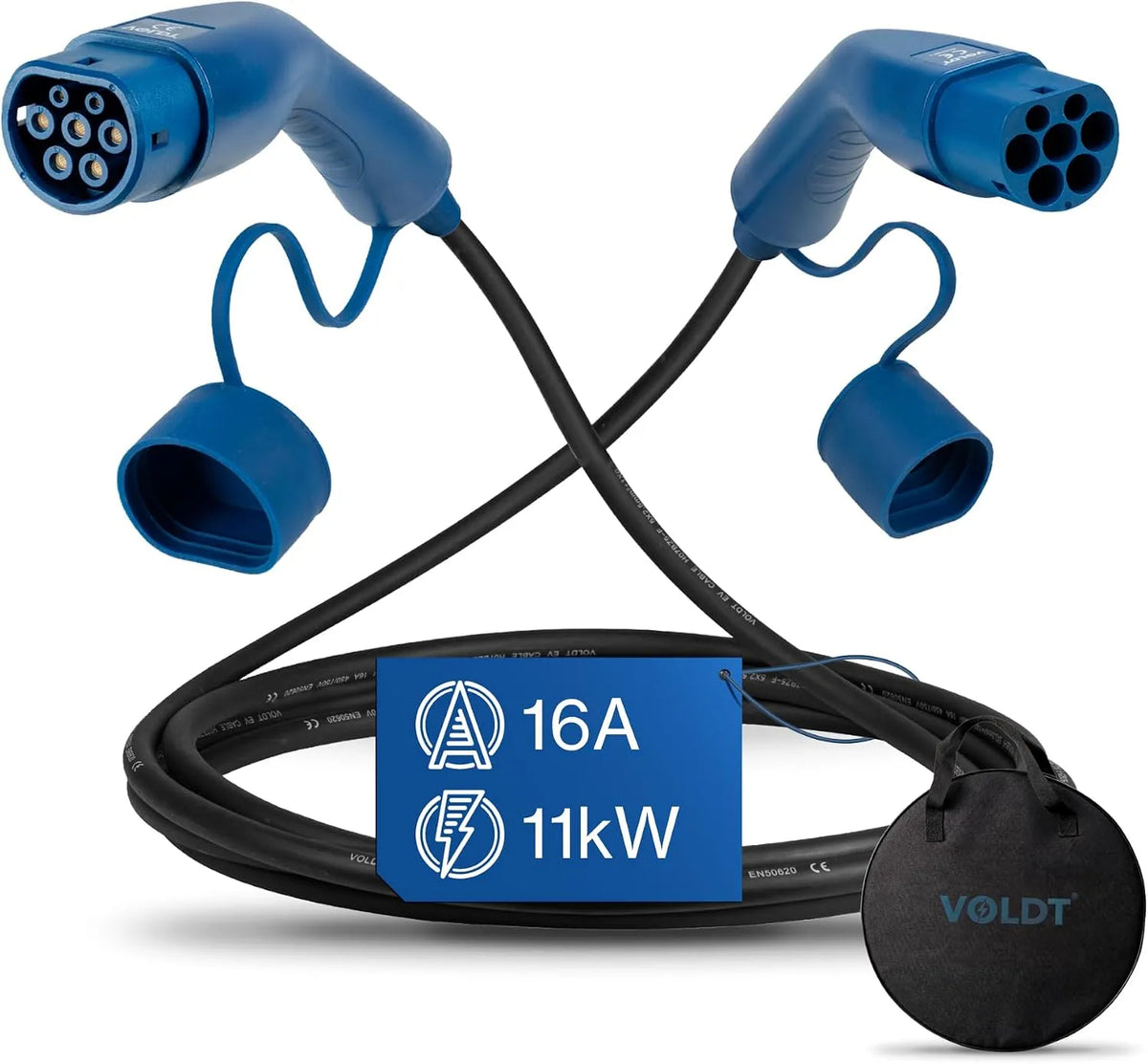 Modelle S/X/Y/3 Typ-2-Ladekabel für Elektroautos und Mode-3-EV-Kabel, 11 kW, Typ 2, 16 A, IP67