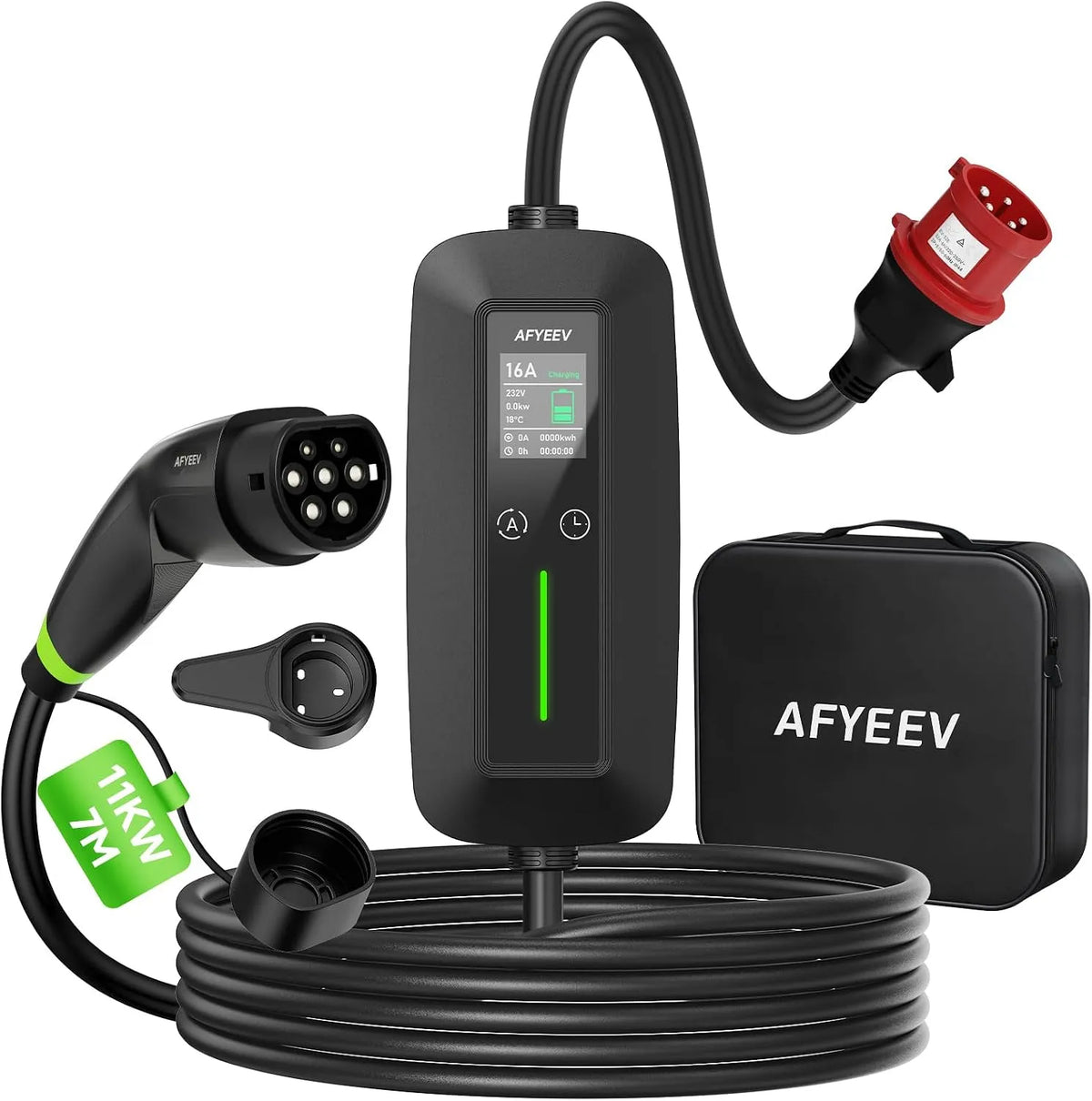 Typ-2-Ladekabel für Elektroautos und Mode-3-EV-Kabel, 11kW, 16A, 7M, dreiphasig, Typ 2