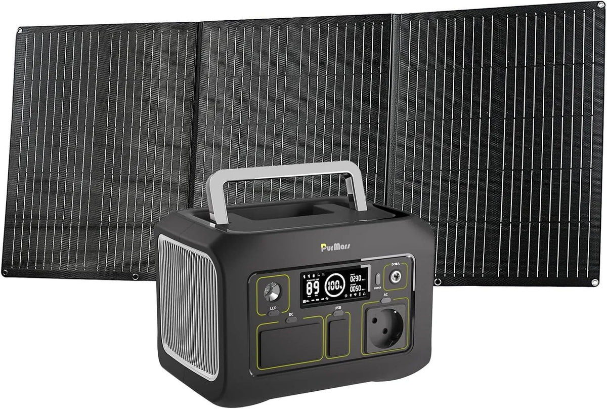 Tragbare Powerstation und Solargenerator, 300W, 100W, solarbetrieben