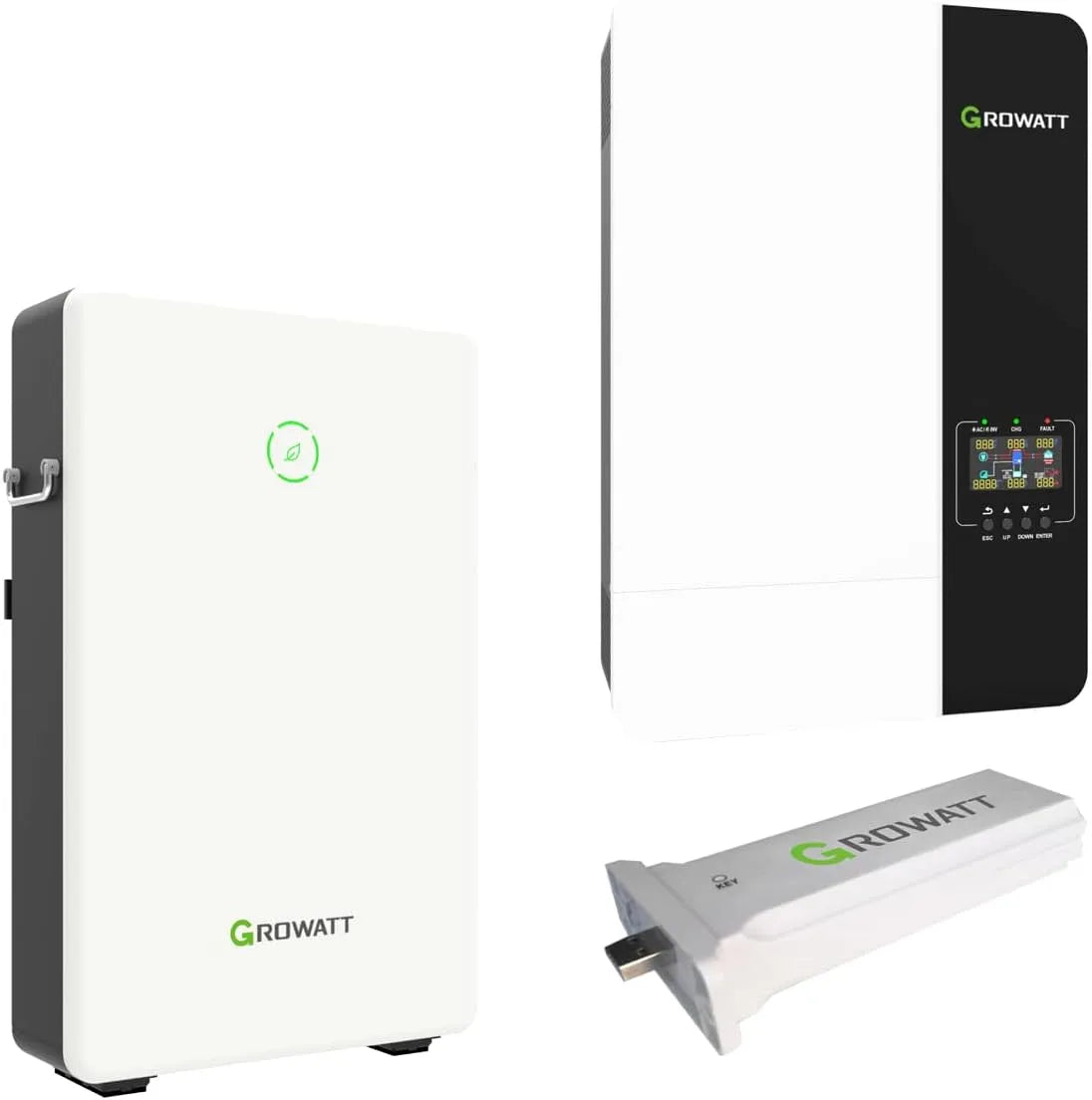 Growatt SPF3500 DC-AC-Wechselrichter und Spannungswandler, 6,5 kWh, 3,5kW, für netzunabhängige Solaranlagen