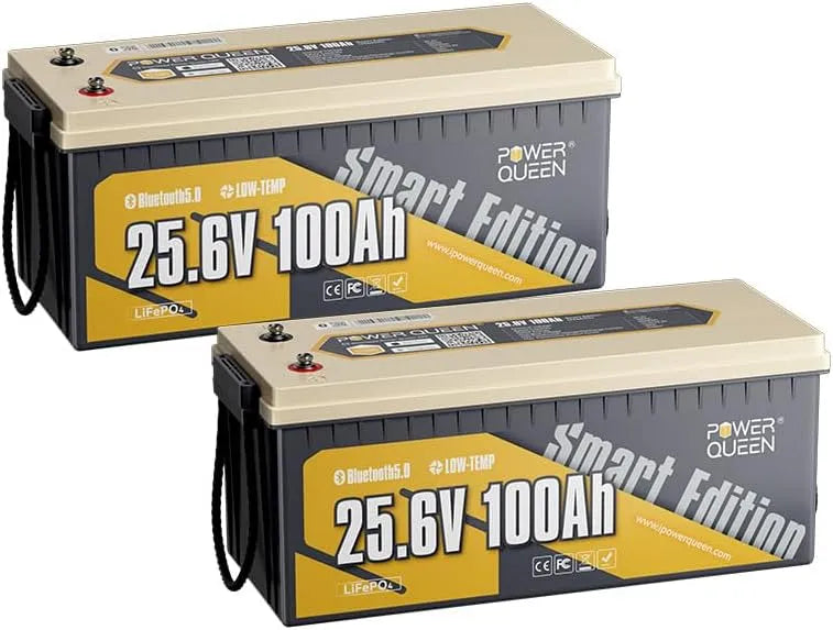 Bluetooth LiFePO4 LiFePO4-Batterie und Solar-Speicherbatterie, 100Ah, 2.56KWh, 25.6V, mit Bluetooth, für Boot und Bordstrom