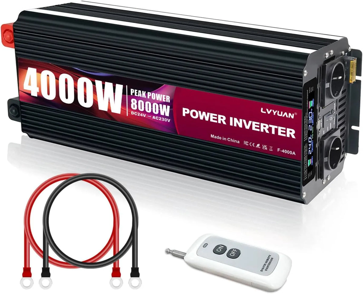 DC-AC-Wechselrichter und Spannungswandler, 4000W, 8000W, 24V, 230V