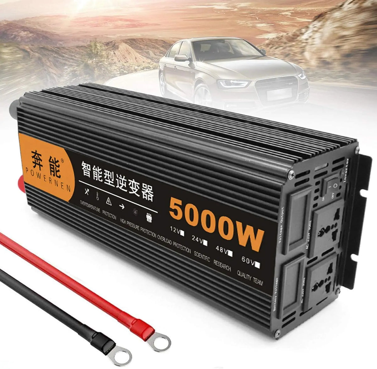 DC-AC-Wechselrichter und Spannungswandler, 5000W, 6000W, mit Digitalanzeige, 8000W, 9000W