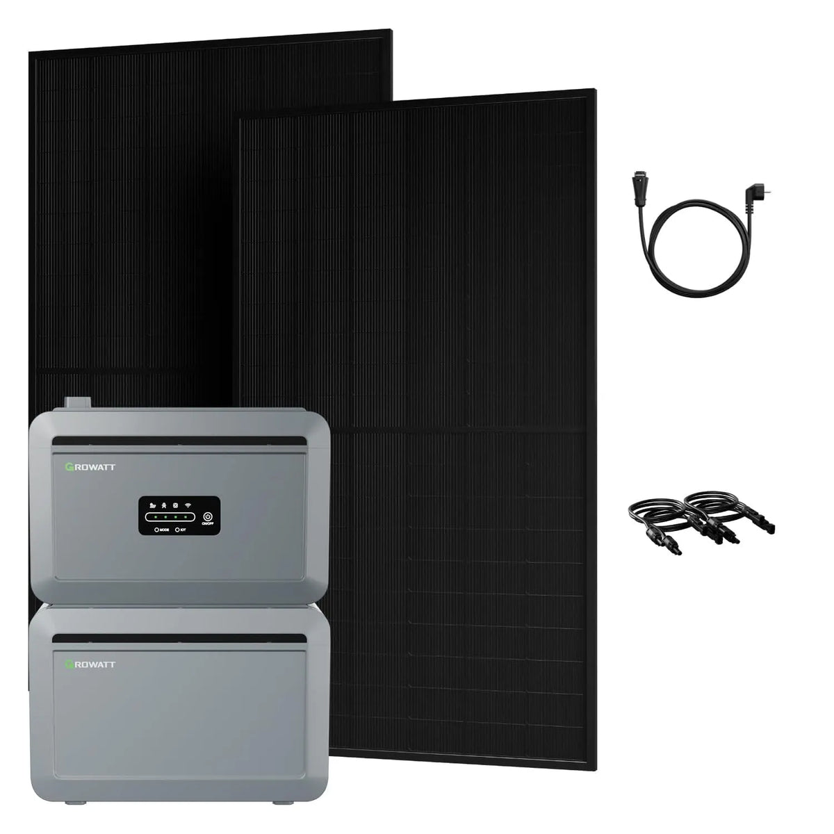 Growatt Balkonkraftwerk-Komplettset und Photovoltaiksystem, 1000W, 500W, bifazial, 4096Wh