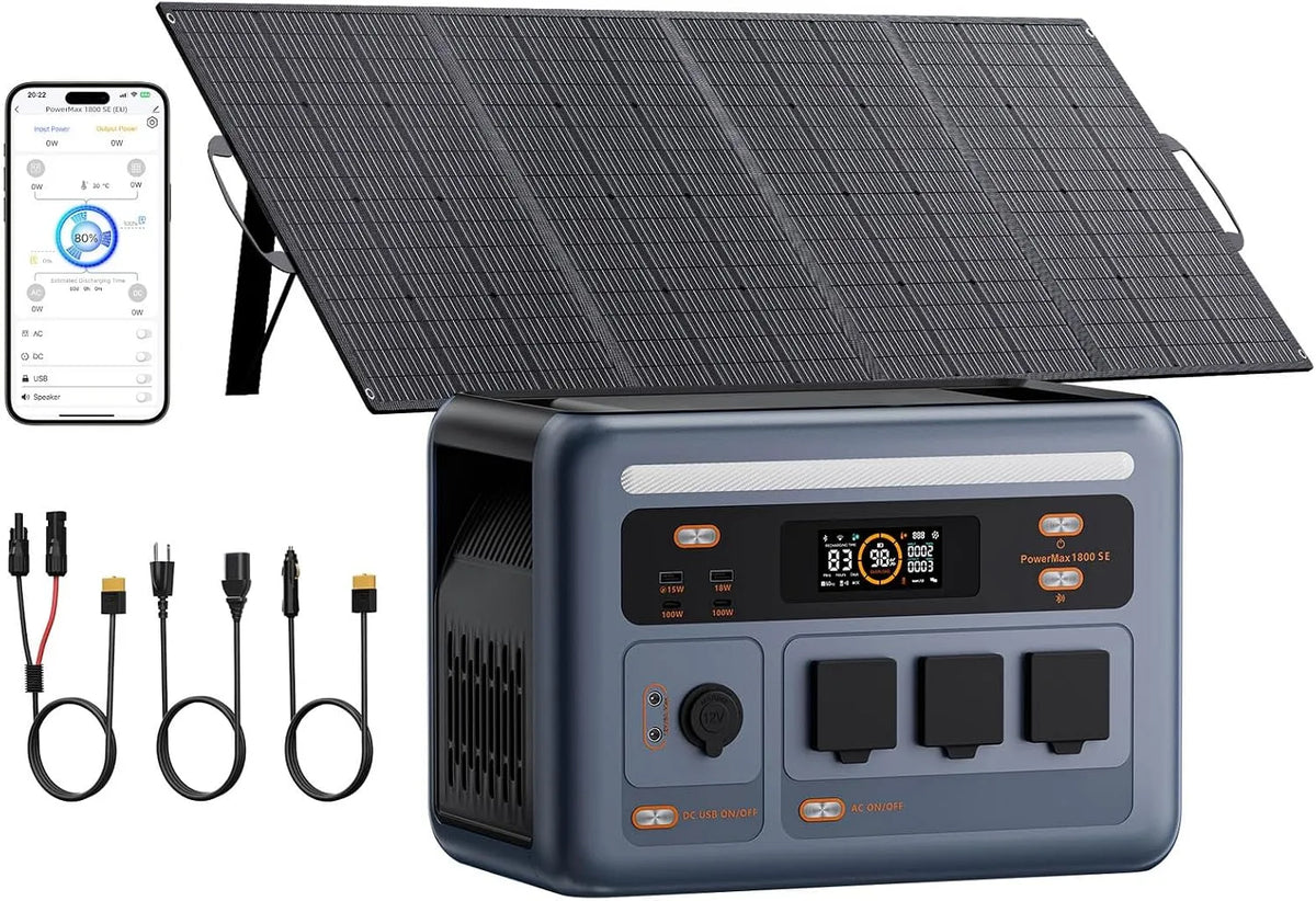 Tragbare Powerstation und Solargenerator, solarbetrieben, 1024Wh, 400W, 1800W, 3600W, mit App-Steuerung