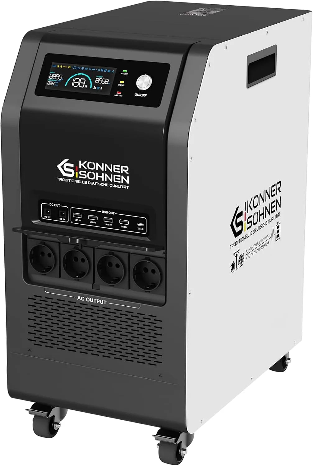 LiFePO4-Akku Tragbare Powerstation und Solargenerator, 5120 Wh, 5200 W, mit BMS
