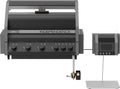 Grillfürst P590E Einbau-Gasgrill 5 Brenner, WLAN-Steuerung, Edelstahl, Mattschwarz