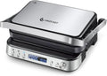 AMZCHEF 4-in-1 Kontaktgrill mit abnehmbaren Platten und LED-Anzeige, 2000W