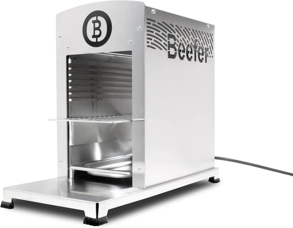 E-Beefer Pro – Elektrischer Oberhitzegrill mit 800 °C Schnellaufheizung, 2,6 kW Leistung, GS-zertifiziert, sicher ohne Gas