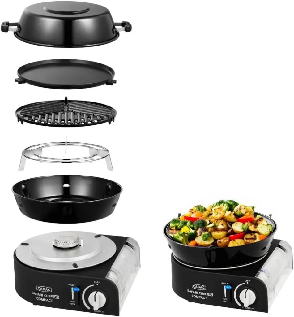 CADAC Safari Chef Compact 30 Gasgrill – Stahl/Aluminium/Kunststoff, 50mBar