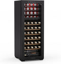 Klarstein Weinkühlschrank Bovella 55 Duo+ - 2 Temperaturzonen, 55 Flaschen, Touch-Steuerung, LED-Licht, UV-Schutz, freistehend