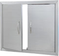 Edelstahl Doppeltür für Außenküche, 77X53 cm, Einbau, wasserdicht & korrosionsbeständig – Perfekt für BBQ-Insel und Grillstation