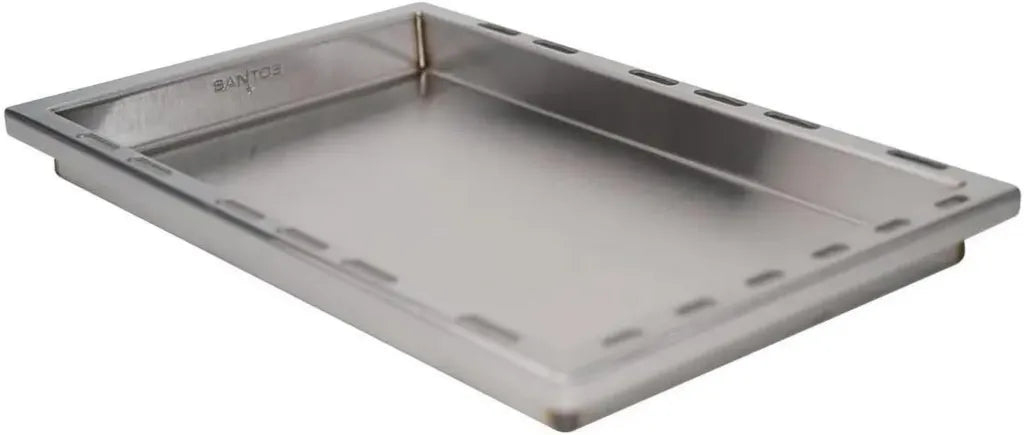 SANTOS Edelstahl Grillpfanne 31,5x43,7x4cm für Broil King Baron - Ideal für Paella und Schnitzel