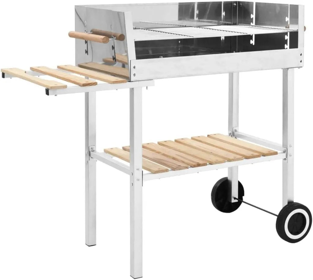 Hochwertiger Edelstahl Holzkohlegrill mit Ablagen für Outdoor-Kochen