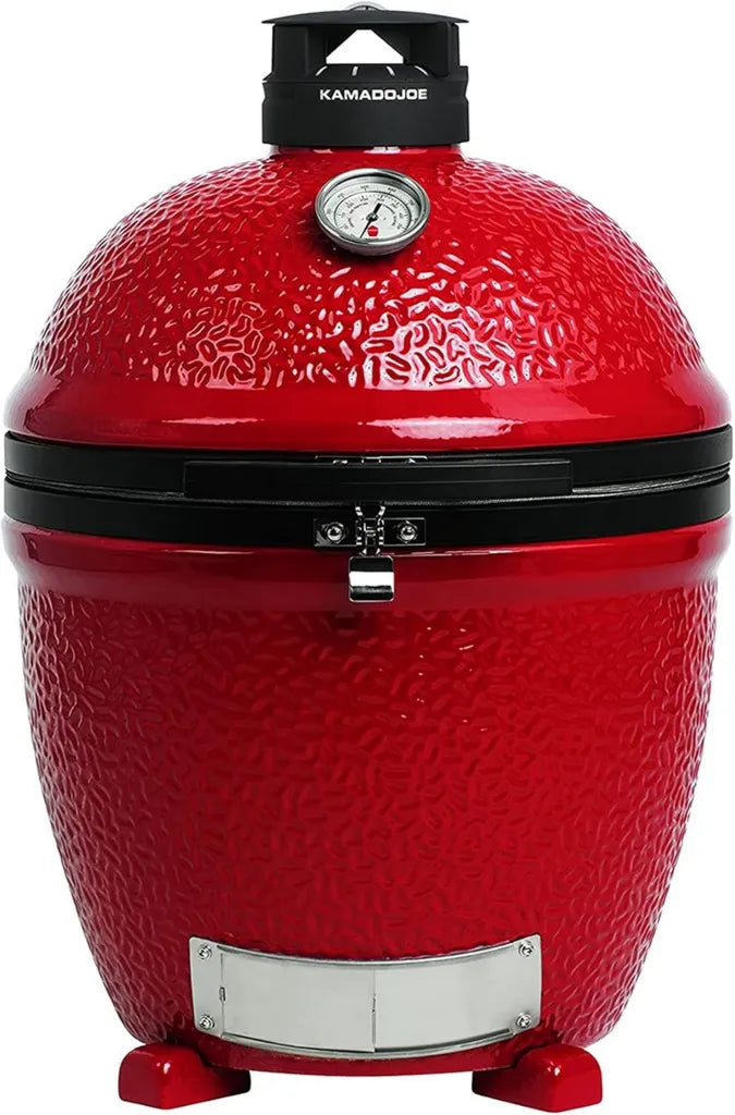 Kamado Joe Keramikgrill Joe II Rot mit Seitenablagen und Grillzubehör