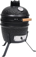 Keramischer Kamado Grill und Smoker 56 cm Schwarz – 2in1 BBQ von Homgoday