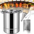 Vertikaler Smoker Holzkohlegrill mit Edelstahl, 50 Spieße, geeignet für Camping und Outdoor-Kochen